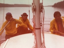 Tuuli loppui, Melomassa Heikki Piipari, Antti Tarvonen ja Raimo nylander?, Kuva Yrjö Vuorinne