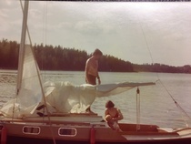 Juha Muikun Englannin Folkkari, Kuvassa Juha, Rauni ja Harri, Kuva Yrjö Vuorinne