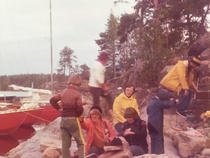 Makkaran paistoa Pistohiekan regatassa, Kuva Yrjö Vuorinne