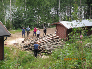 Talkoiden puuosuuden aloitus