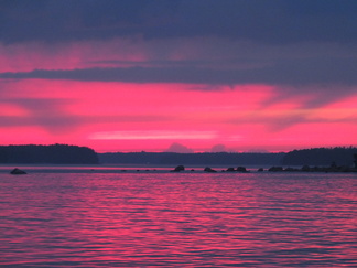 Auringonlasku Santiossa